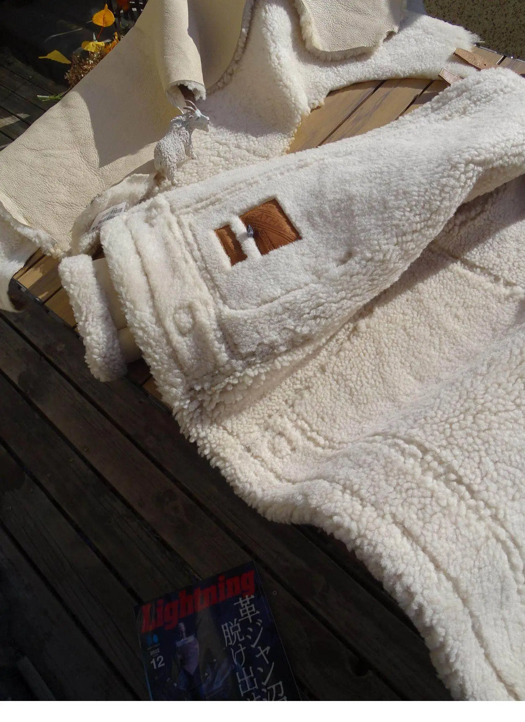 Beige White Winter Shearling Jacket Men Retro Style Plus Size 5XL Real Natural Thick Sheepskin Turn-Down Collar B3 Bomber Coat