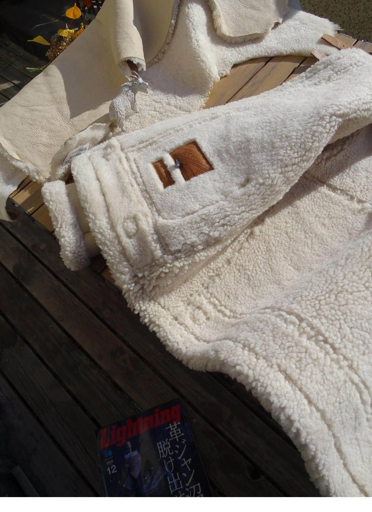 Beige White Winter Shearling Jacket Men Retro Style Plus Size 5XL Real Natural Thick Sheepskin Turn-Down Collar B3 Bomber Coat