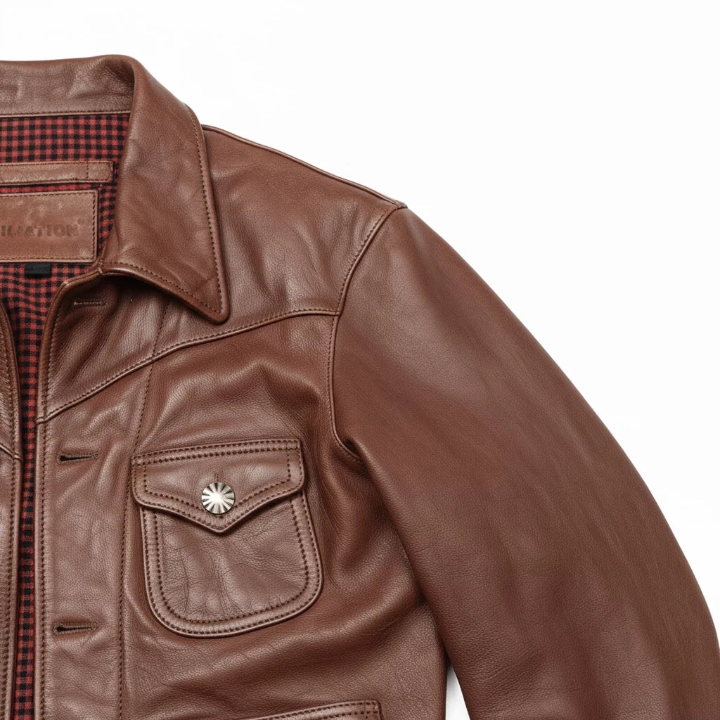 Genuine Natural Sheepskin Turn-Down Collar Single Breasted Coat Red Brown Spring Leather Jacket Men Retro Style Plus Size 4XL