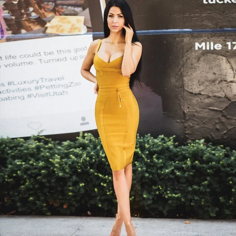 Amazon Best-seller Sexy Waist-fitted Tank Dress European American Style Sleeveless Bonded Backless Dress From Guangzhou