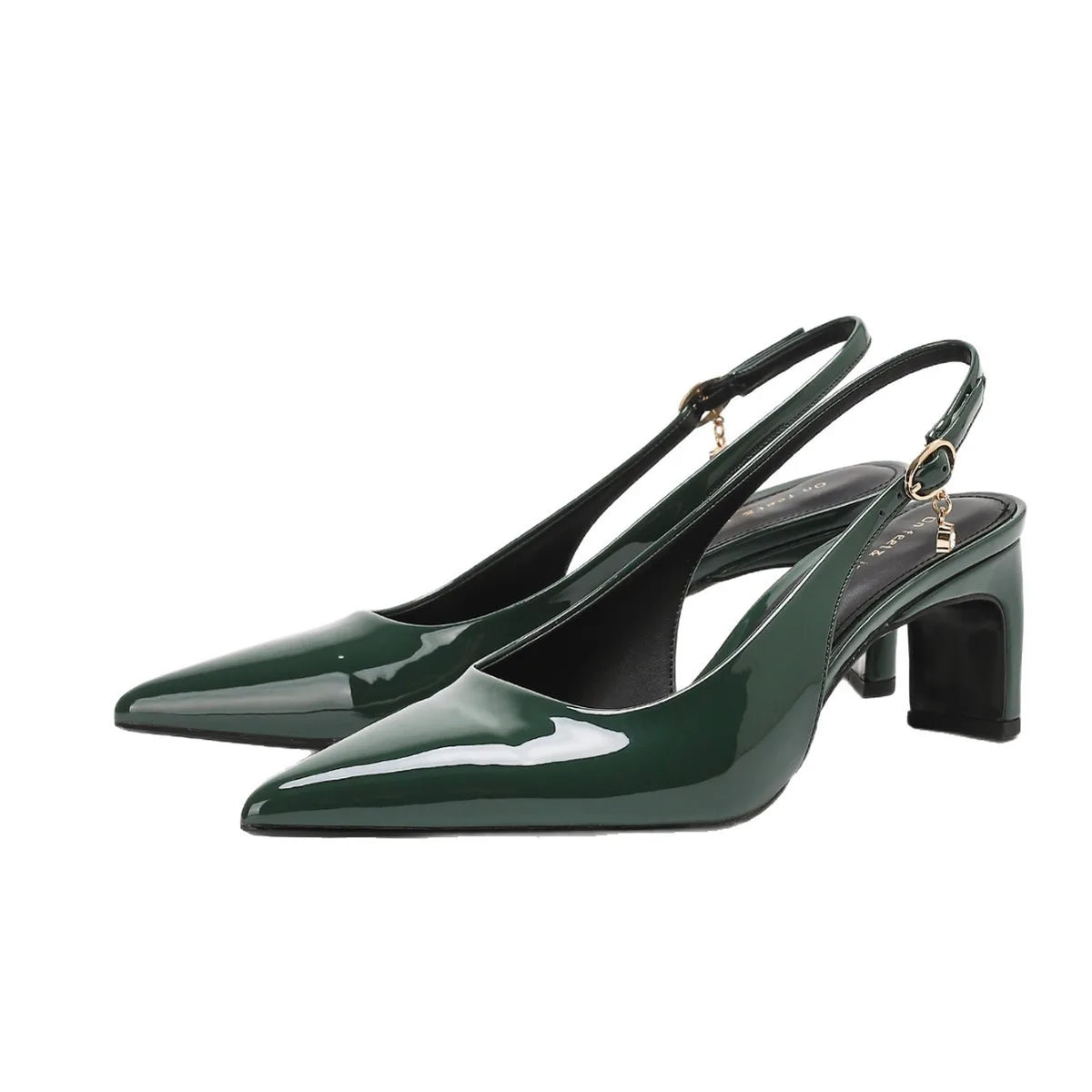 Elegant Pointed Toe Low Heel Chunky Heel Women's Sandals Fashionable New Arrival Simple Stylish Open Toe Pumps PU Lined
