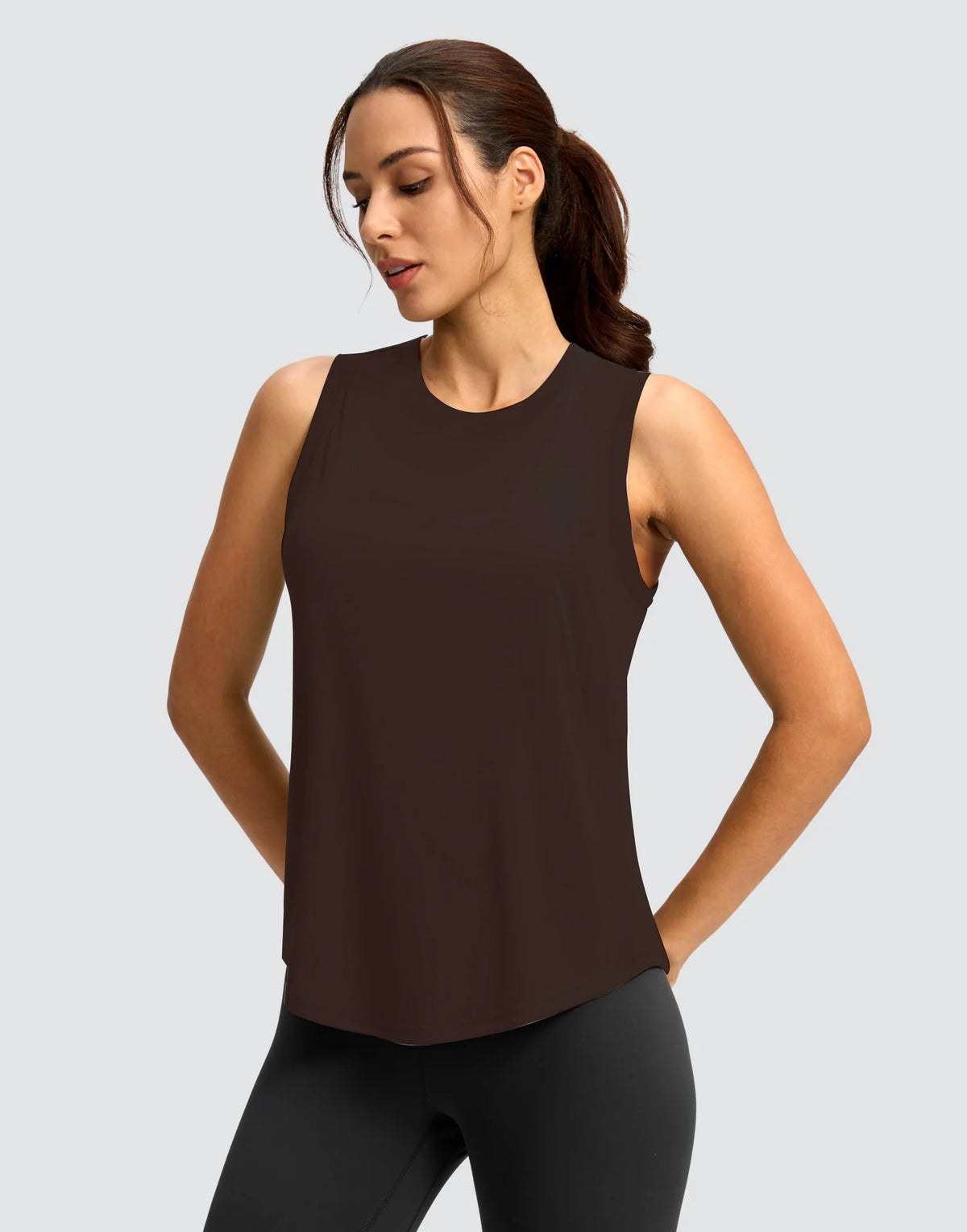 Women's Sleeveless Sports Top Quick Dry Breathable Running Vest Yoga Tennis Cross-Border Sports Tank Top Nylon Fabric