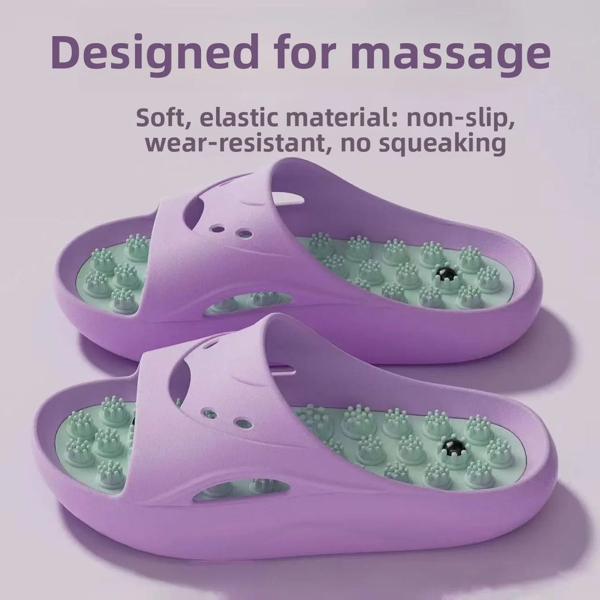 Women's Foot Massage Slippers Indoor Anti-Slip Pressure Plate Shoe Therapy Outdoor Health Cooling Sandals Comfortable Slip-On