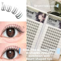 Korean Style U-Shaped Fake Eyelashes Heart Tail End Girls Group Soft Age-Reducing Natural Looking Fiber Material for Ordinary...