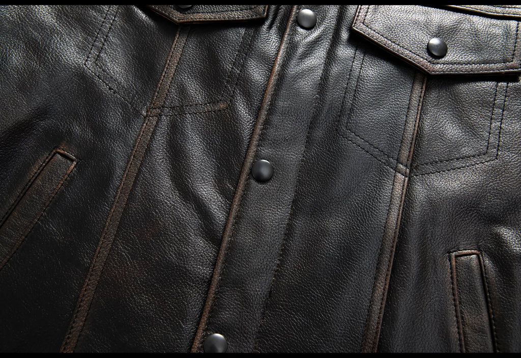 Red Brown Spring Leather Vest Men Retro Style Plus Size 6XL Genuine Natural Cowhide O-Neck Collar Slim Fit Short Sleeveless Coat