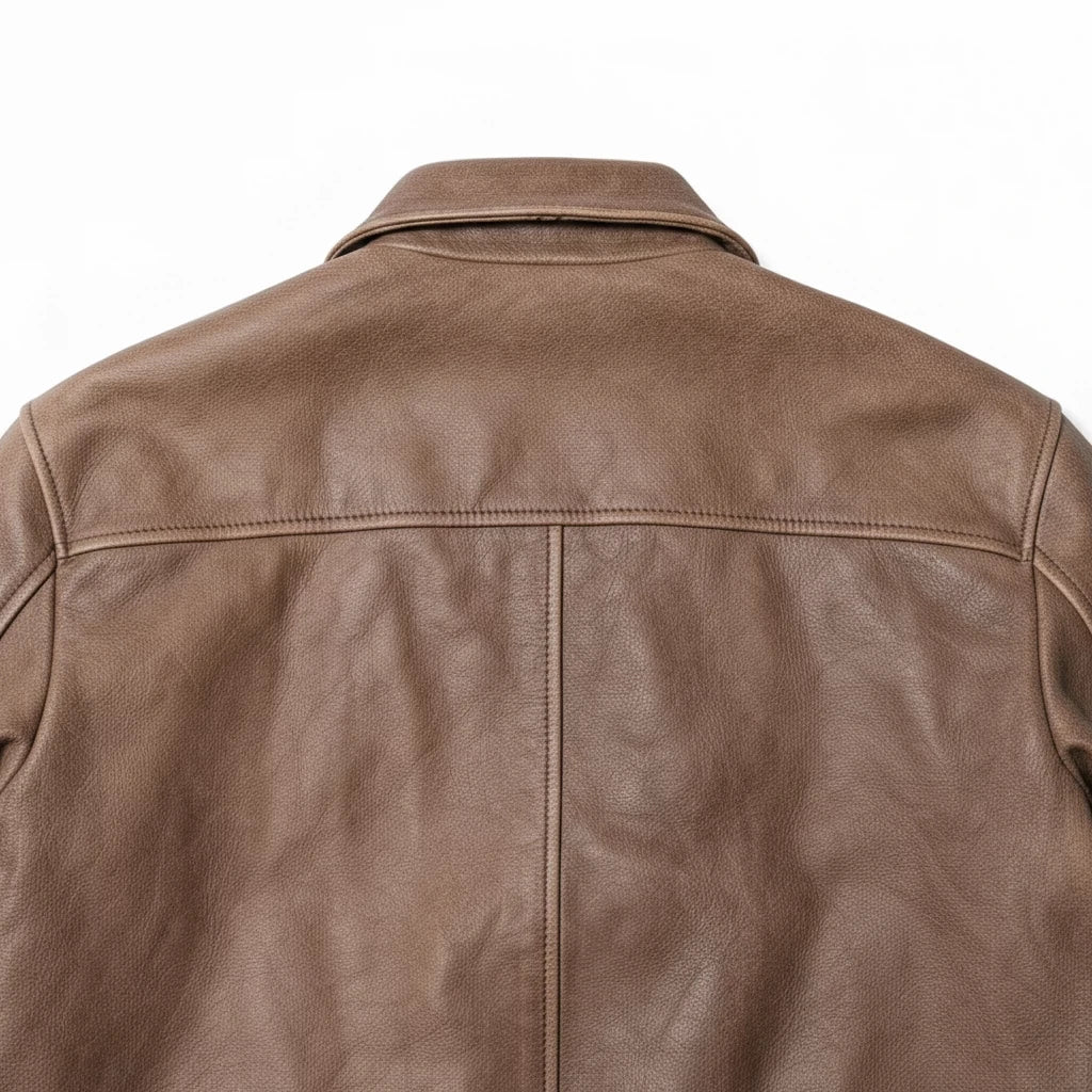 Light Brown Winter Leather Jacket Men Military Style Plus Size 5XL Genuine Natural Cowhide Turn-Down Collar Retro Flight Coat