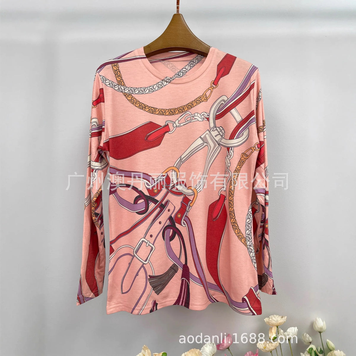 New Autumn Fashion Baby Cotton Long Sleeve T-Shirt All over Print Casual round Neck Elegant Loose Fit Versatile Comfortable