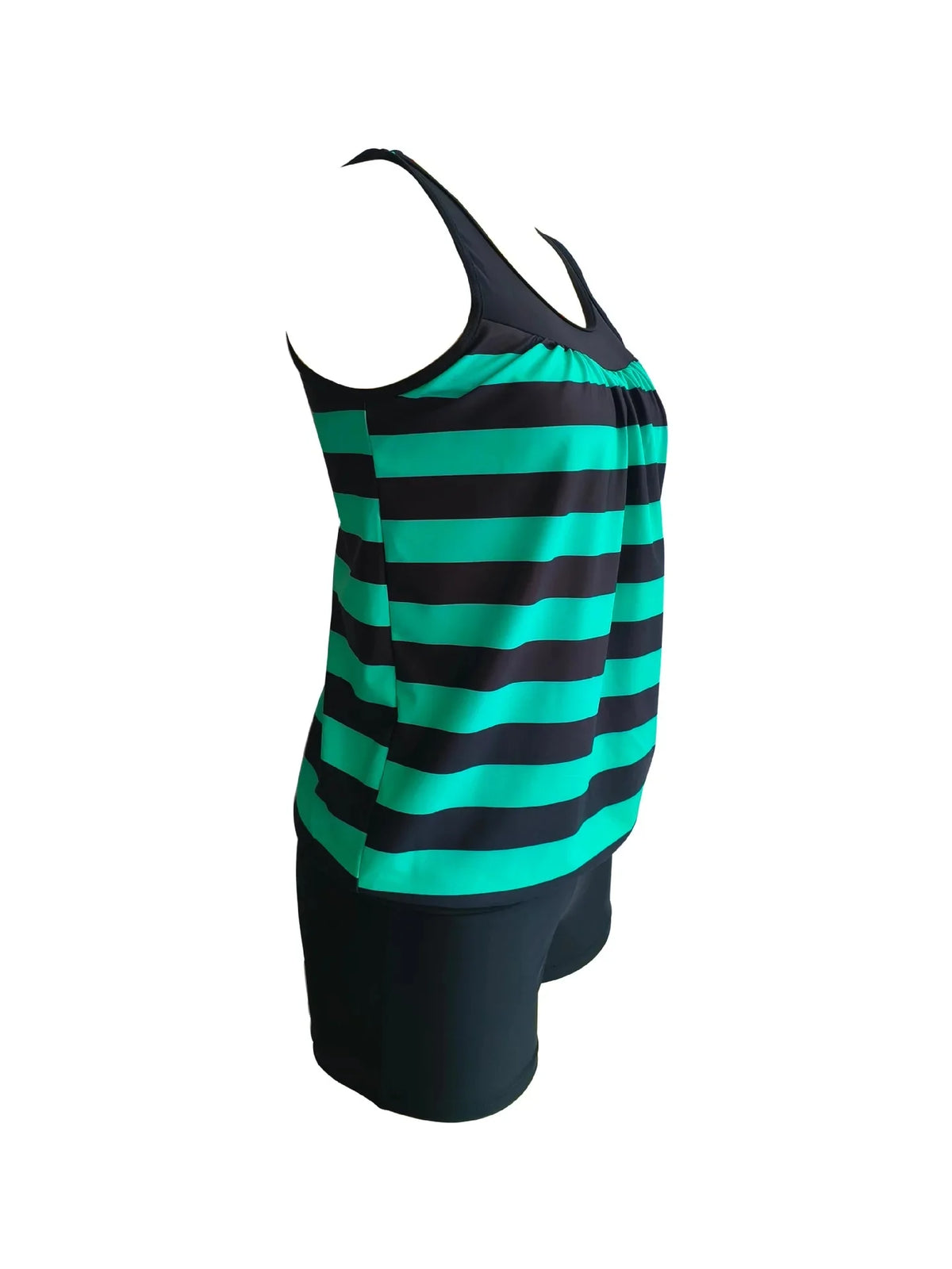 Conservative Striped Large Size Bikini Top Women's High Waist Bottom Separate Swimming Suits Hot Sale Of The Season New Arrival