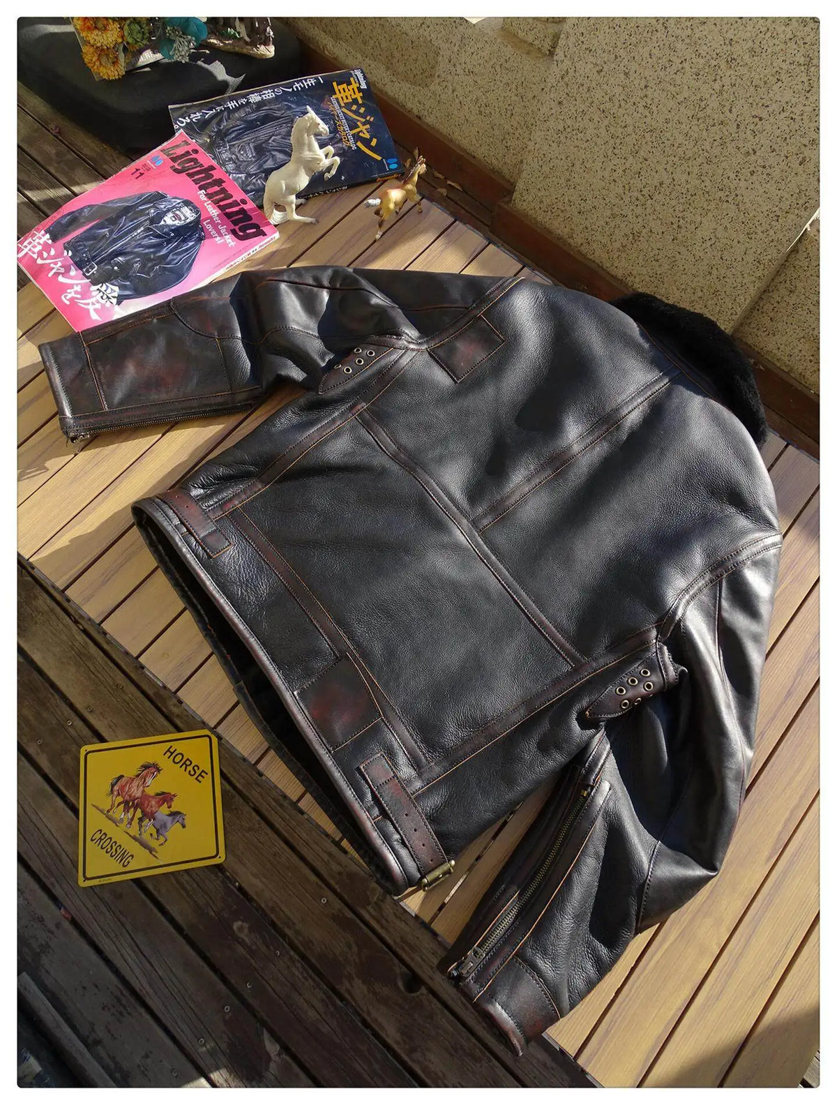 Black Winter Shearling Jacket Men Vintage Style Plus Size 5XL Genuine Natural Thick Sheepskin Warm Turn-Down Collar Spliced Coat