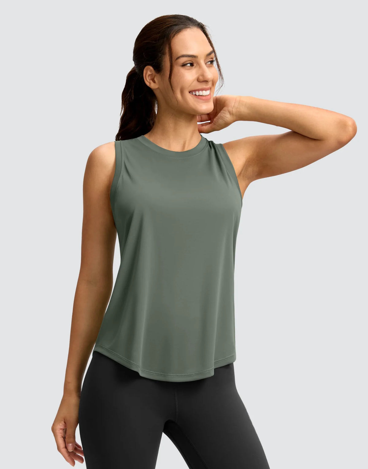 Women's Sleeveless Sports Top Quick Dry Breathable Running Vest Yoga Tennis Cross-Border Sports Tank Top Nylon Fabric