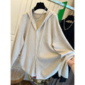 Autumn Winter plus Size Women's Shirt Hooded Cardigan Long Sleeve Slimming Top Casual Style Comfortable Fit Sweatshirt