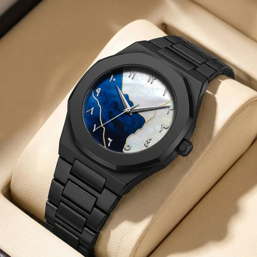 1pcs Men's Silver Dial Alloy Strap Vintage Fashion Map Dial Lightweight Sporty Details Quartz Watch for Daily Business Party Hol