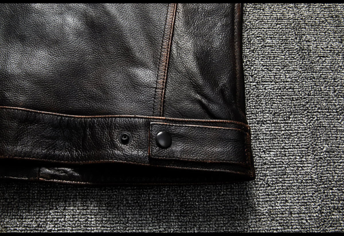 Red Brown Spring Leather Vest Men Retro Style Plus Size 6XL Genuine Natural Cowhide O-Neck Collar Slim Fit Short Sleeveless Coat