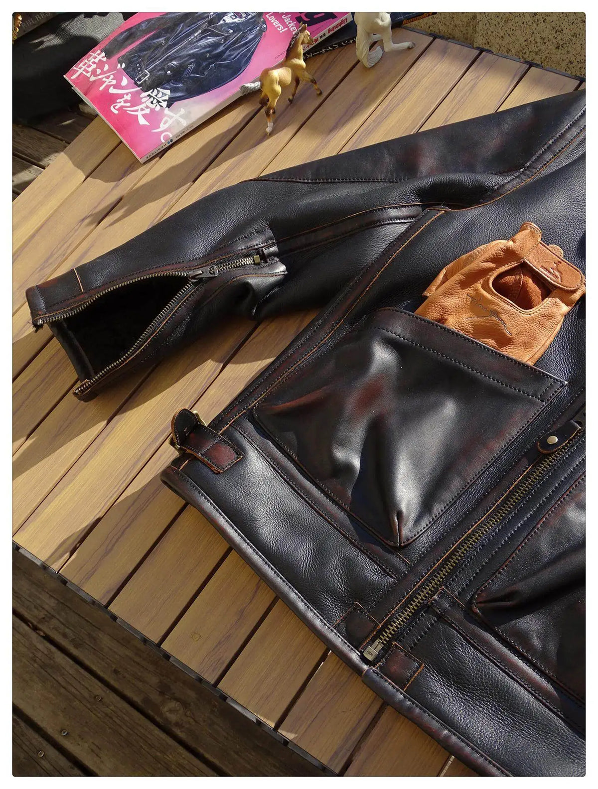Black Winter Shearling Jacket Men Vintage Style Plus Size 5XL Genuine Natural Thick Sheepskin Warm Turn-Down Collar Spliced Coat