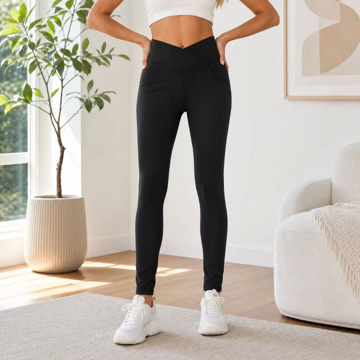 High Elasticity Yoga Jeans Women's Casual Straight Leg Pocket Design Slimming Tight Fit Princess Series Polyester Fiber