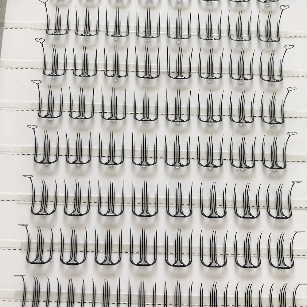 Korean Style U-Shaped Fake Eyelashes Heart Tail End Girls Group Soft Age-Reducing Natural Looking Fiber Material for Ordinary...