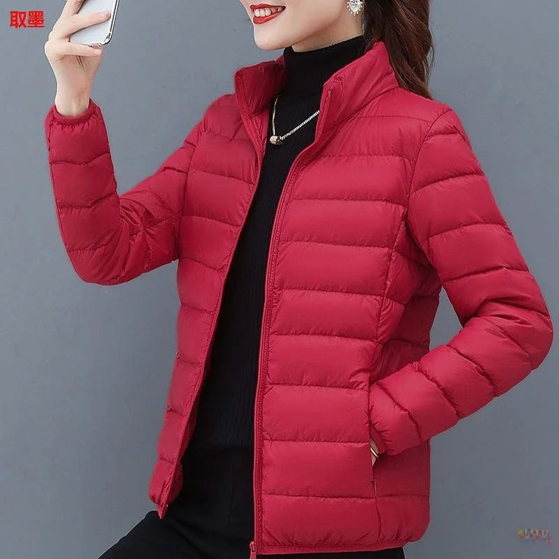 Women's Winter Lightweight Fleece Lined Cotton Jacket Hot Sale Of The Season New Style Portable Warm Short Fashion Outerwear ...