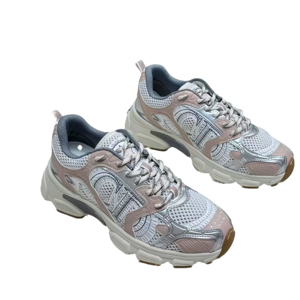 2025 New D Home B30 Tech Sports Mesh Dad Running Shoes with Laces Olympic Star Net Shoes Unisex Summer Dry Hollow out Sneakers