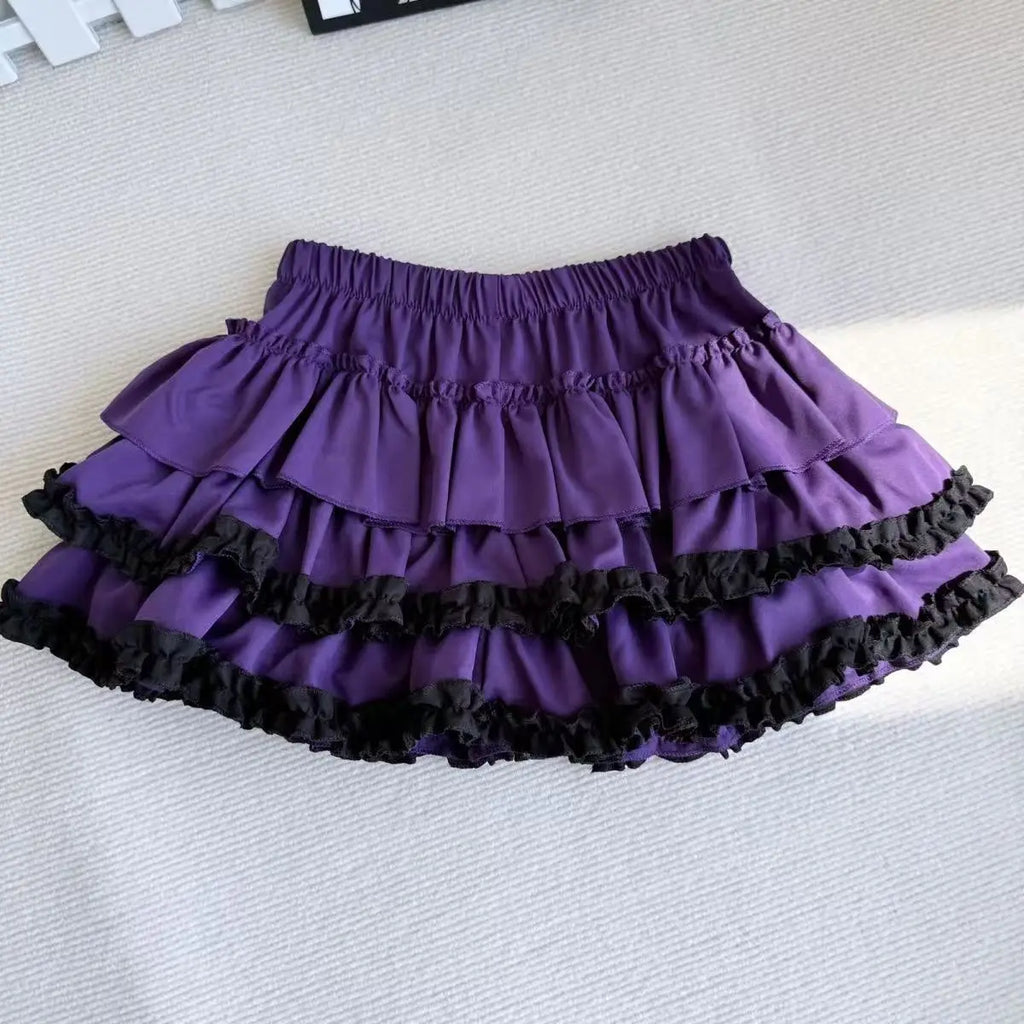 Sweet And Spicy High Waist Puffy Half-length Skirt for Women Anti-exposure Bow-knot Short Cake Skirt Spring Summer New Style