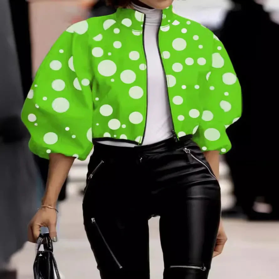 Plus Size 2024 Spring Autumn New Cross-Border Plus Size Women's Clothing Fashionable Elegant Plaid Printing Cropped Top Jacket
