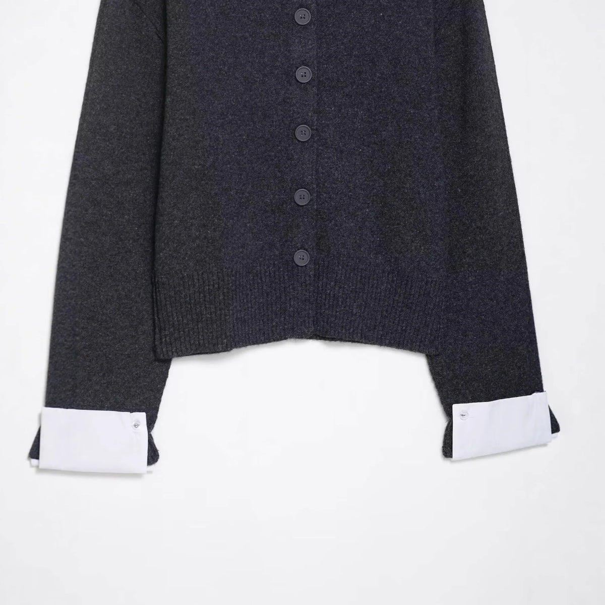 Fashionable round Neck Knitted Sweater with Single Button Elegant Style Polyester Fiber Long Sleeve Regular Fit Autumn New Ar...