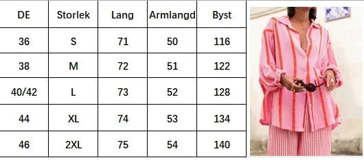 Women's Long Sleeve Button Cardigan Striped Shirt Slim Fit Polo Collar Full Length Autumn Winter New Style Cross Border Independ