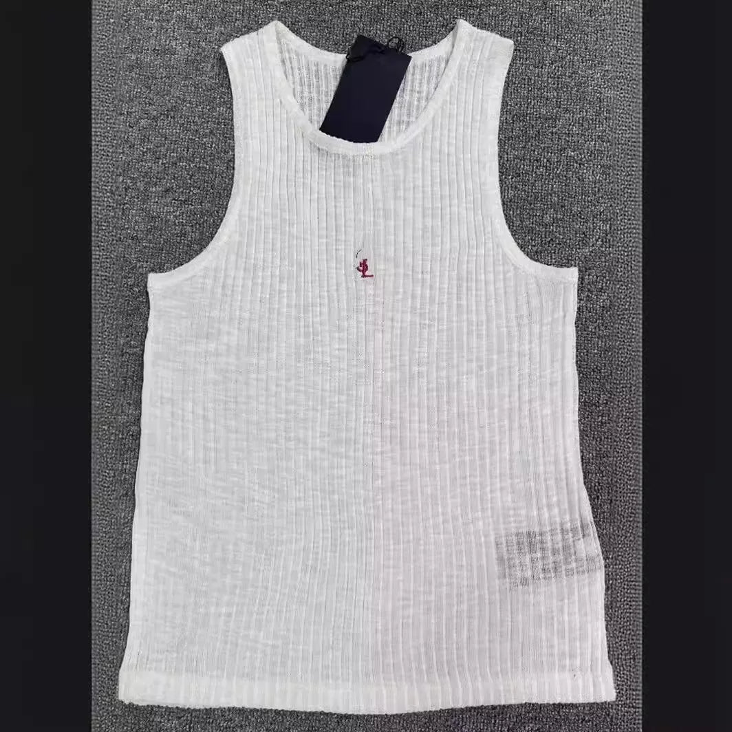 2026 New YS Letter Logo Embroidery Vest Women's Solid Soft Comfortable Sleeveless Base Tank Top Outerwear round Neck Spring F...