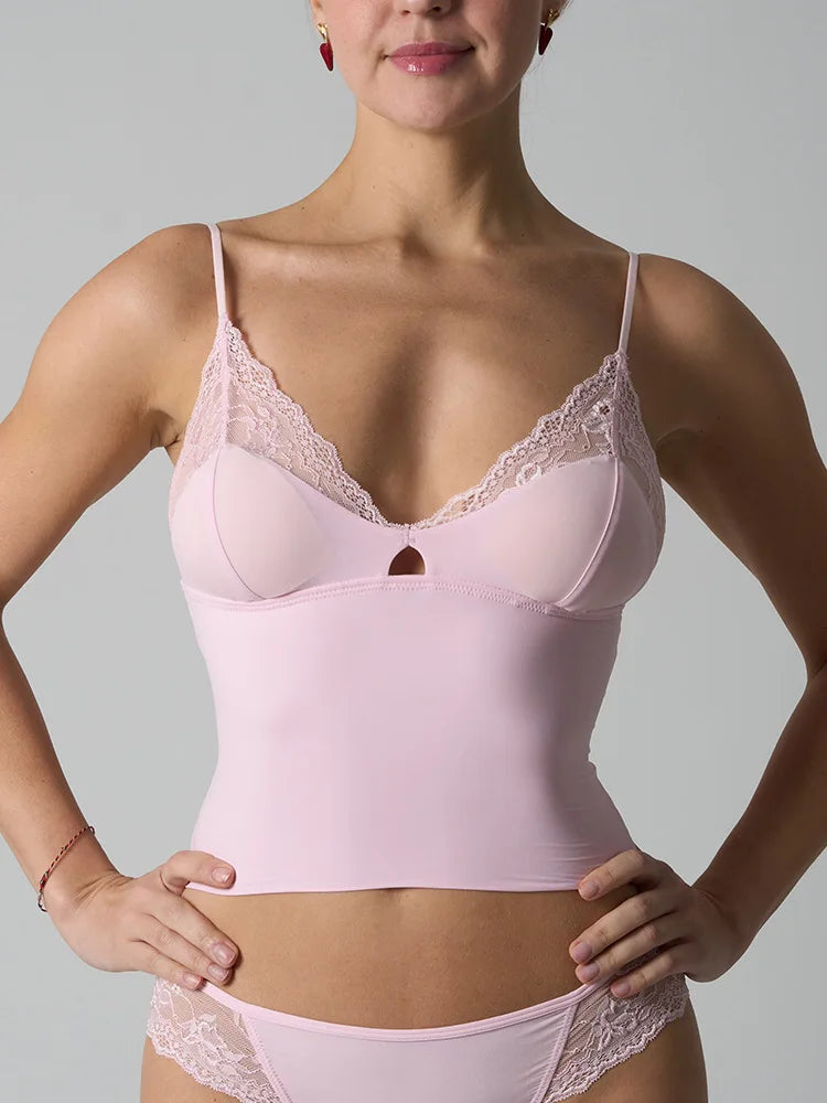 Adjustable Strap Lace Top Skin-friendly Ultra Elastic with Chest Pad Kardashian Style Streetwear Trend for Women in Spring
