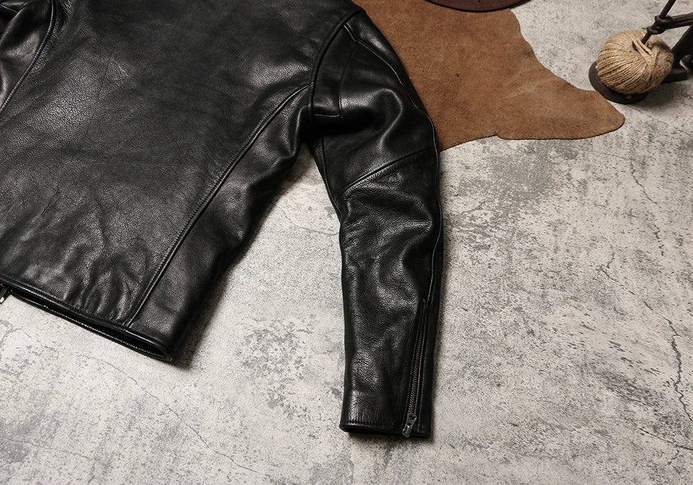 Black Winter Leather Jacket Men Sports Style Plus Size 4XL Genuine Natural Thick Cowhide Stand Collar Slim Fit Leather Coat