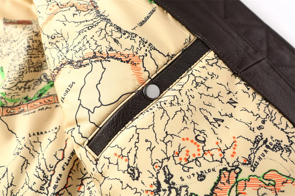 Black Winter Leather Jacket Men Retro Style Europe Size Genuine Natural Thick Cowhide Turn-Down Collar G1 Flight Coat