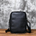 NZPJ Genuine Leather Men's Shoulder Bag, Top Layer Cowhide Crossbody Bag, Fashionable Men's Bag, Vertical Mobile Phone Bag