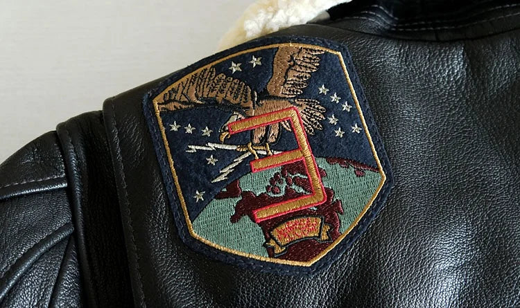 Black Autumn Leather Jacket Women Retro Style Plus Size 3XL Genuine Natural Cowhide Turn-Down Collar Military G1 Flight Coat