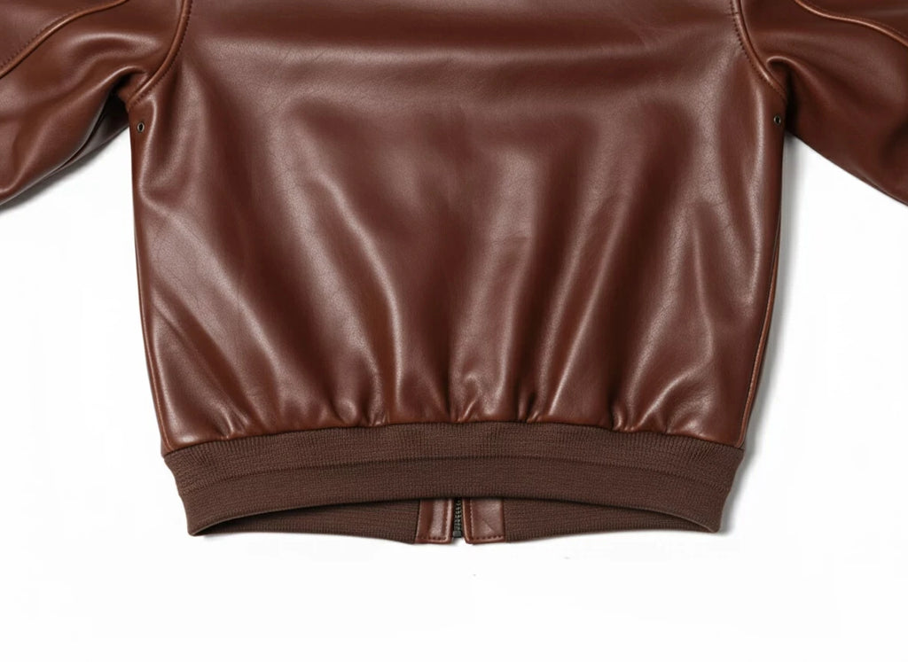 Brown Winter Leather Jacket Men Military Style Plus Size 5XL Genuine Natural Cowhide Turn-Down Collar Retro A2 Flight Coat