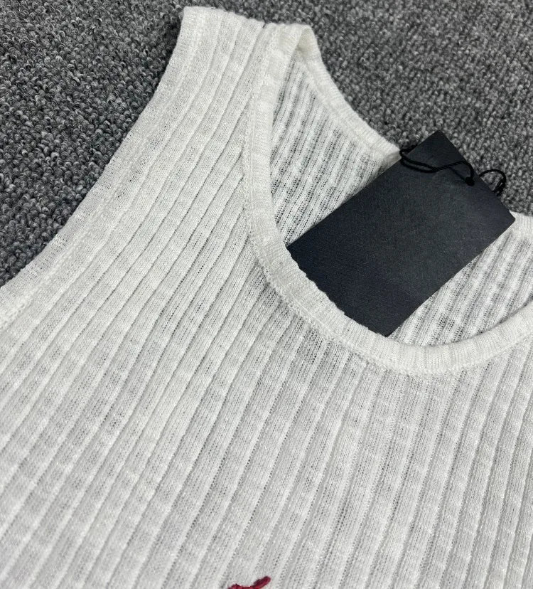 2026 New YS Letter Logo Embroidery Vest Women's Solid Soft Comfortable Sleeveless Base Tank Top Outerwear round Neck Spring F...