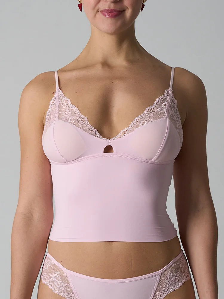 Adjustable Strap Lace Top Skin-friendly Ultra Elastic with Chest Pad Kardashian Style Streetwear Trend for Women in Spring