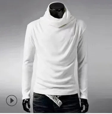 Fashionable Long Sleeve Men's T-Shirt Slim Fit Base Layer Shirt Trendy Collared Top for Casual Occasions Winter Wear