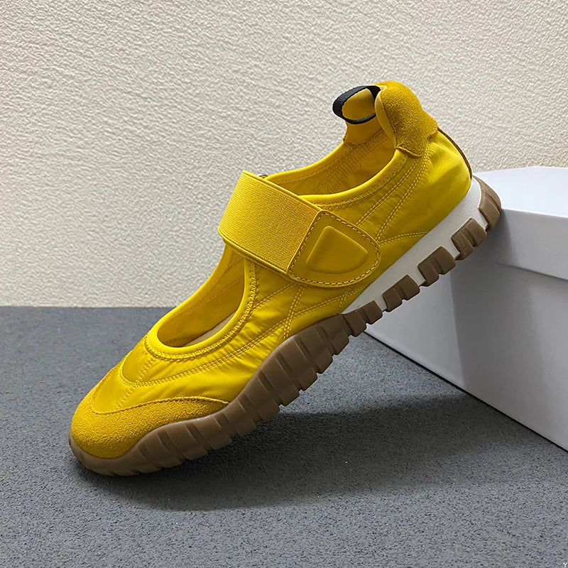 French Vintage Adhesive Outdoor Ballet Sports Shoes Women Thick Bottom Mary Janes Fashion Casual White Shoes round Toe Rubber...