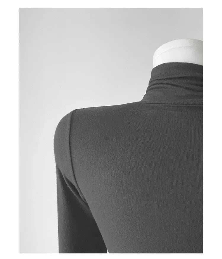 Korean Style Women's Long Sleeve T-Shirt Bow Design Halter Neck Slim Fit Comfortable Base Shirt Cotton Spring Summer Top