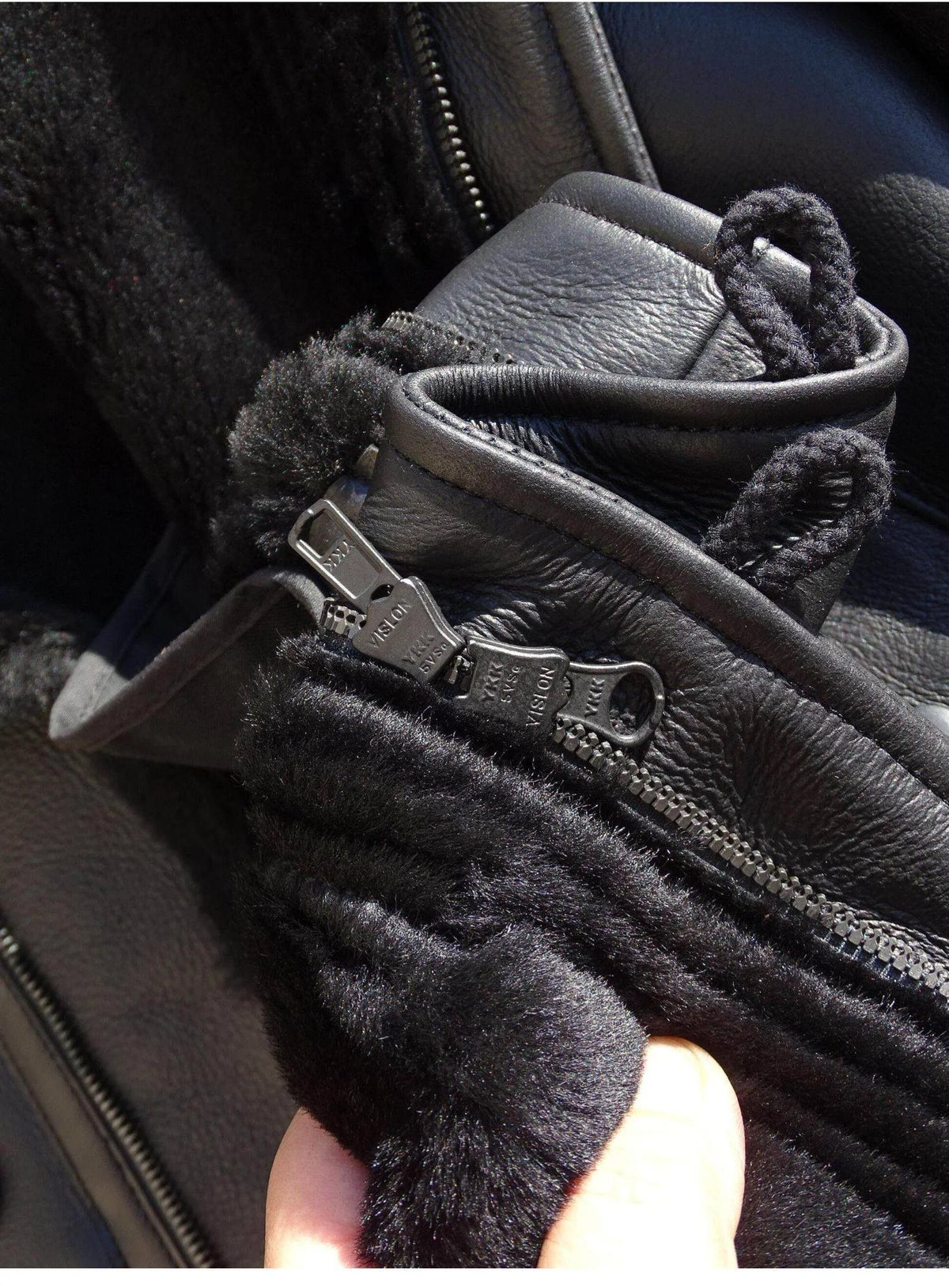 Black Winter Hooded Shearling Jacket Men Casual Style Plus Size 3XL Genuine Natural Thick Sheepskin Warm Single Breasted Coat