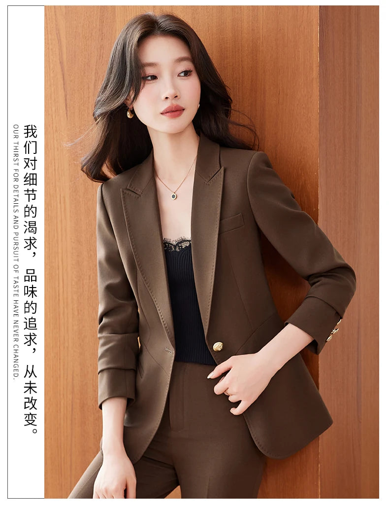 NAVIU High End Women's Clothing Coat Commute New Style Women Suit Jacket Casual British Style Napoleon Fashion Versatile Blazer