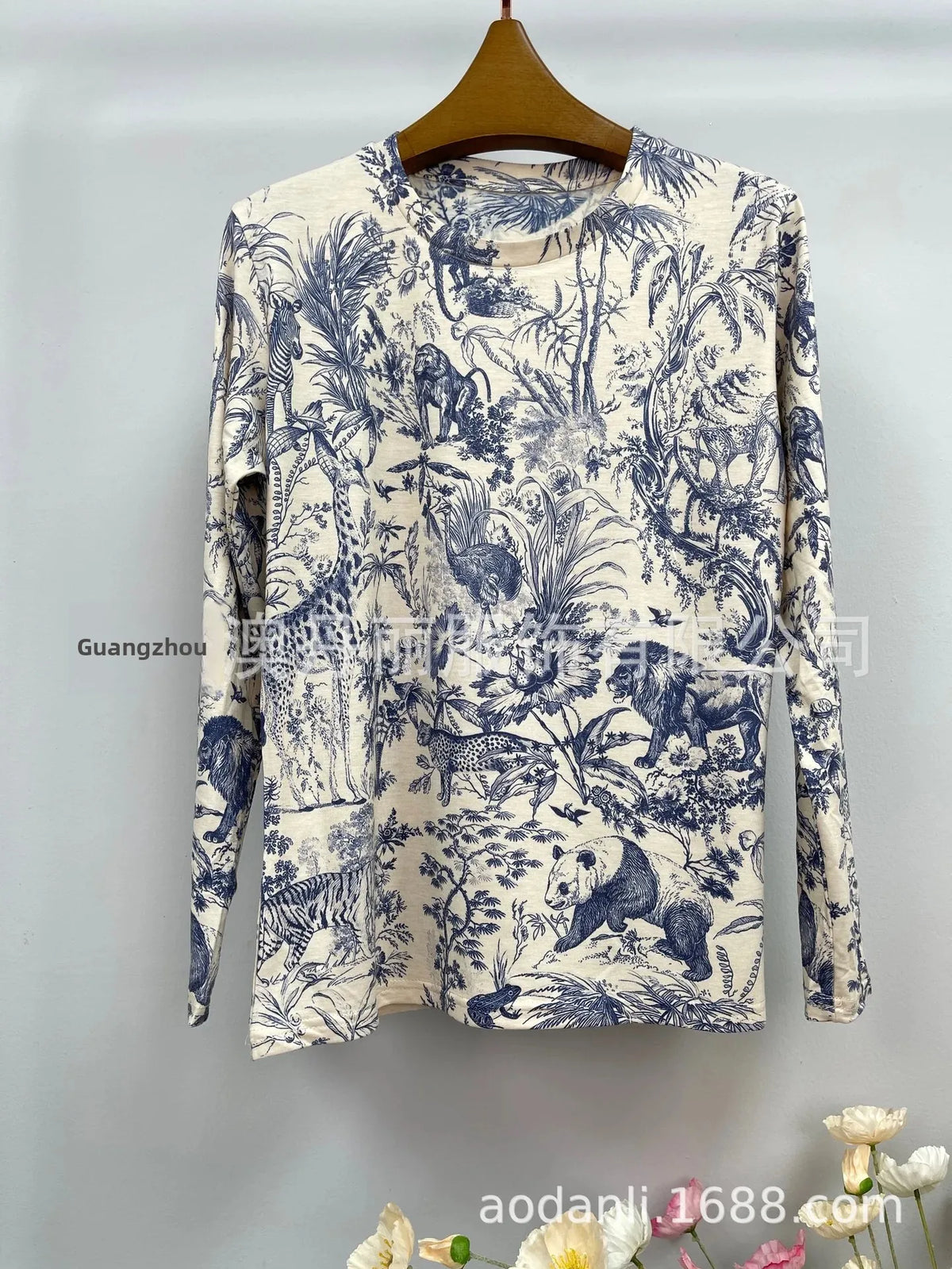 New Autumn Fashion Baby Cotton Long Sleeve T-Shirt All over Print Casual round Neck Elegant Loose Fit Versatile Comfortable