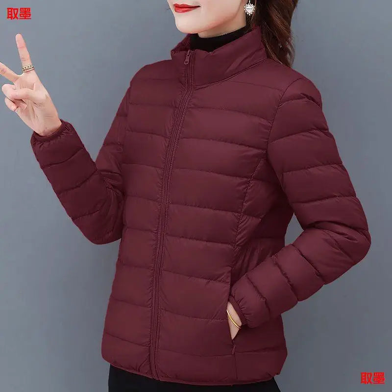 Women's Winter Lightweight Fleece Lined Cotton Jacket Hot Sale Of The Season New Style Portable Warm Short Fashion Outerwear ...