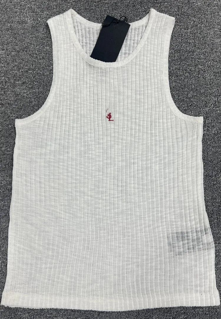 2026 New YS Letter Logo Embroidery Vest Women's Solid Soft Comfortable Sleeveless Base Tank Top Outerwear round Neck Spring F...
