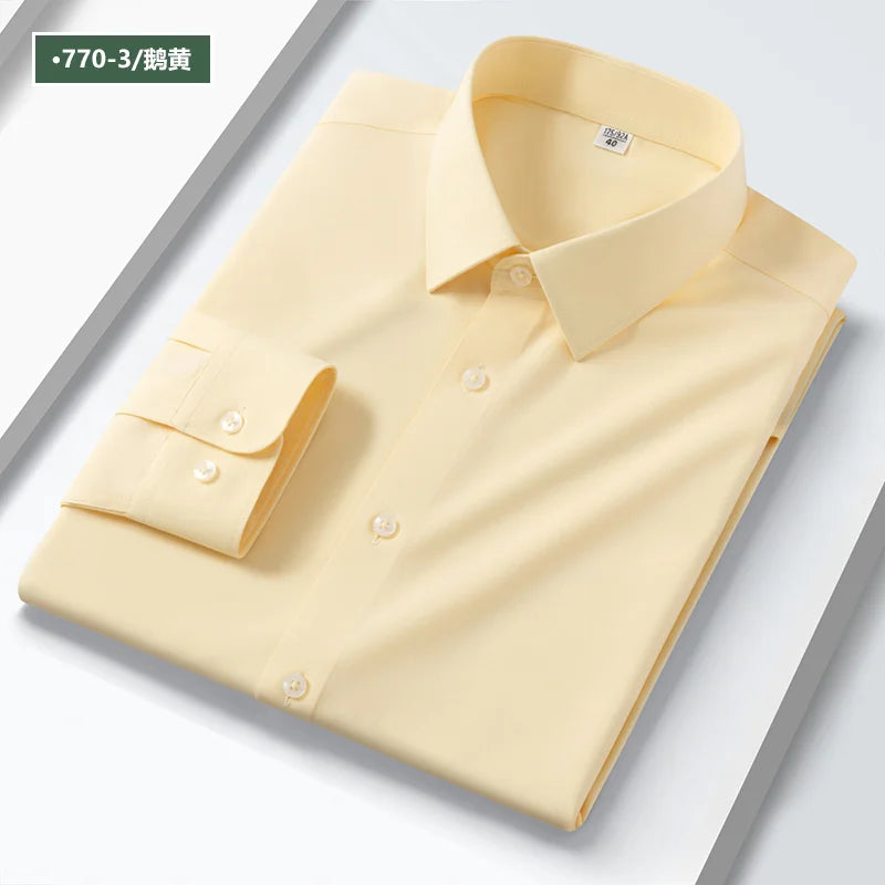 Quality Modal Men Shirt Long Sleeves Dress Shirts For Men Slim Fit Camisa Social Business White Office Shirt Men's Clothing