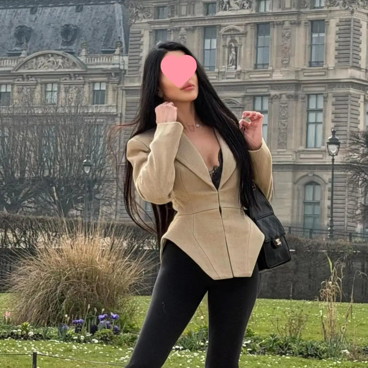 Women's Chiffon Two-Piece Set Straight Leg Pants Summer Suit Jacket Commute High Waist Cross-Border Street Style Casual Outfit
