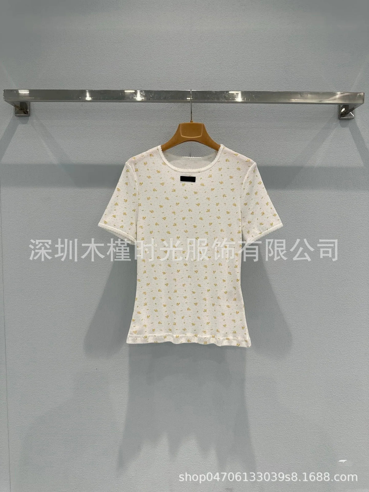 Early Spring New Style Women's 4-Piece Set Short-Sleeve Floral Print Vest Layered Top T-Shirt Cotton Quality Ceiling Elegant