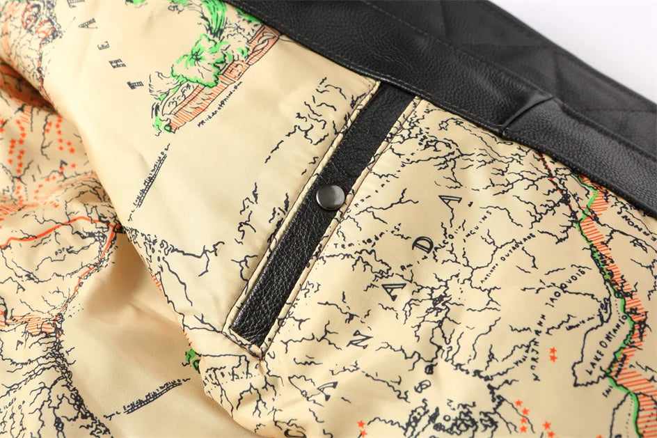 Black Winter Leather Jacket Men Retro Style Europe Size Genuine Natural Thick Cowhide Turn-Down Collar G1 Flight Coat