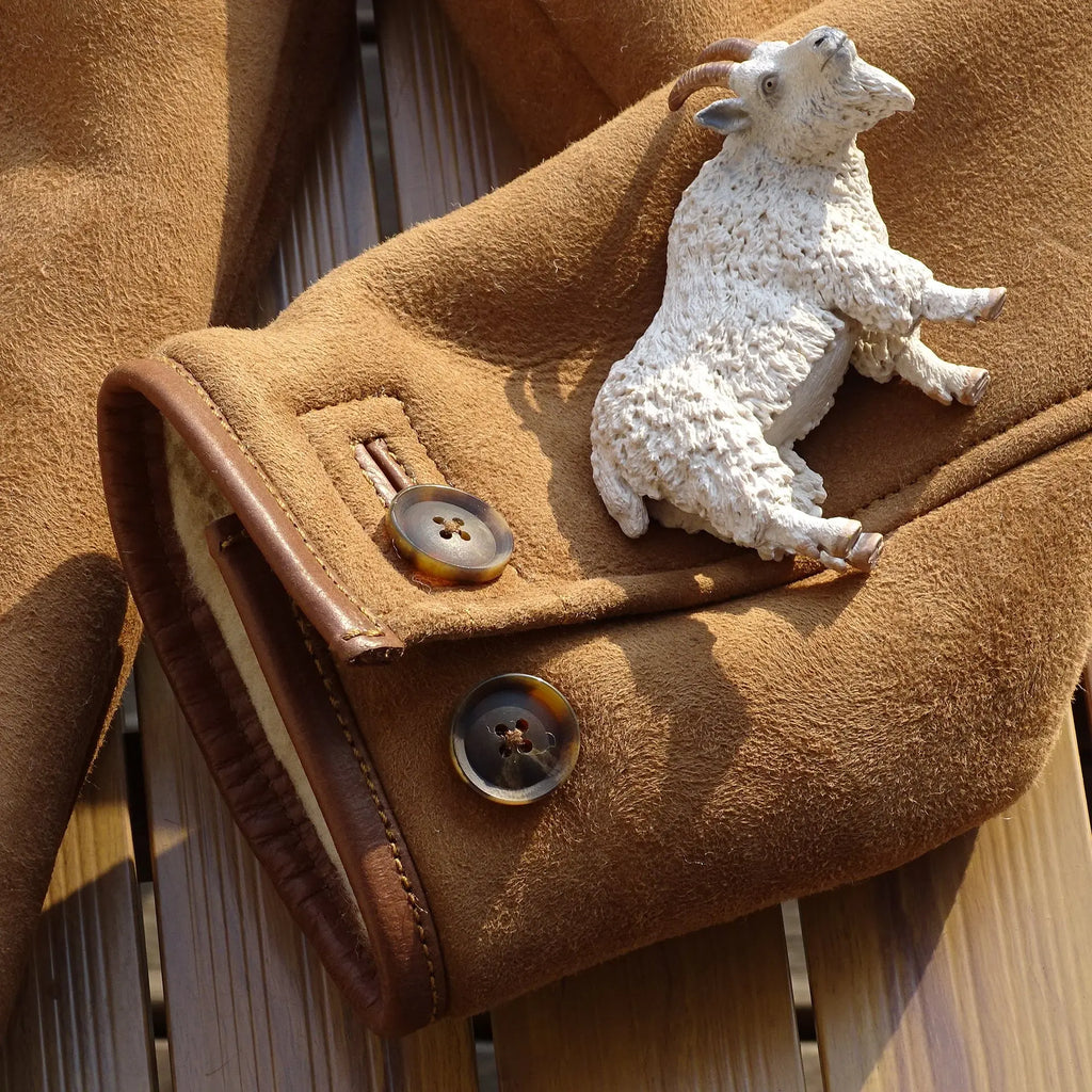 Light Brown Winter Shearling Jacket Men Casual Style Plus Size 4XL Genuine Natural Thick Sheepskin Warm Single Breasted Coat