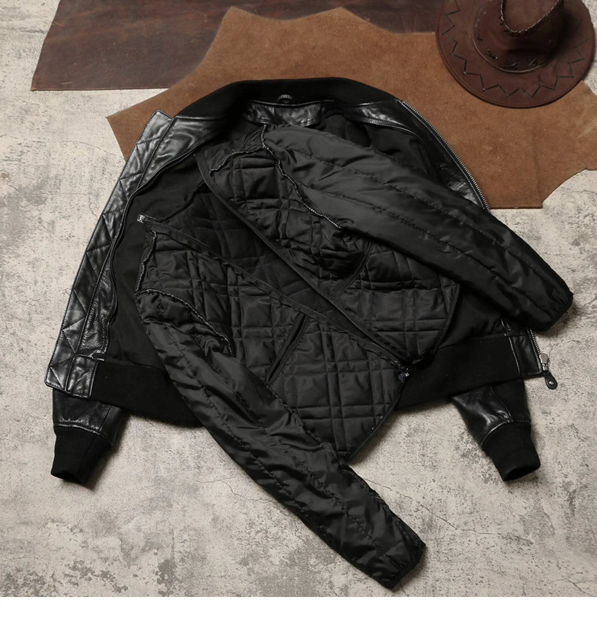 Black Winter Leather Jacket Men Military Style Plus Size 5XL Genuine Natural Sheepskin Thick Warm MA1 Flight Leather Coat