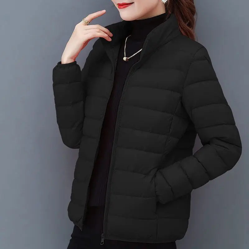 Women's Winter Lightweight Fleece Lined Cotton Jacket Hot Sale Of The Season New Style Portable Warm Short Fashion Outerwear ...
